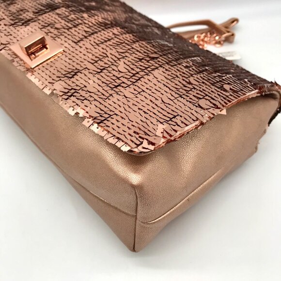 I.N.C. International Concepts Rose Gold Sequin Ajae Crossbody Bag - Picture 7 of 11
